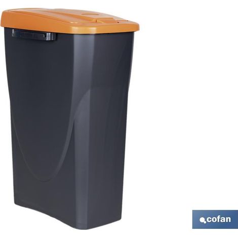 Cubo de basura naranja para reciclar residuos orgánicos (25 l) COFAN 41003405