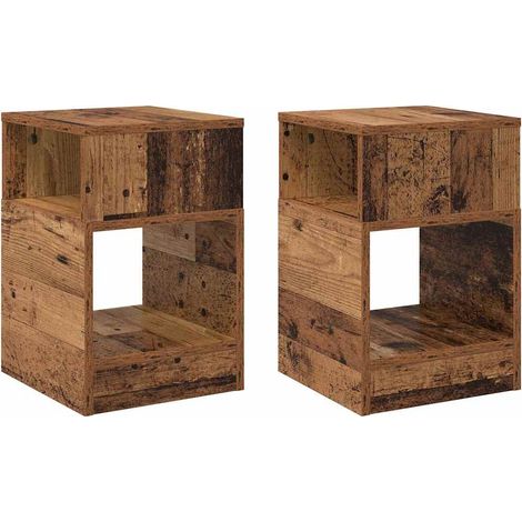 Maison Exclusive - Beistelltisch 2 pcs Altholz 30,5 x 30 x 45 cm