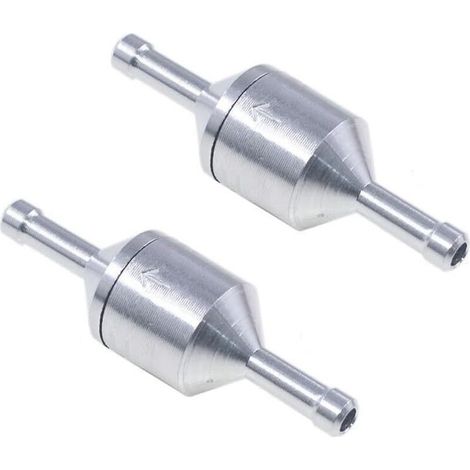 Lot de 2 valves de carburant bidirectionnelles en aluminium de 4 mm - Clapet anti-retour pour carburateur de voiture à basse pression (1/4)