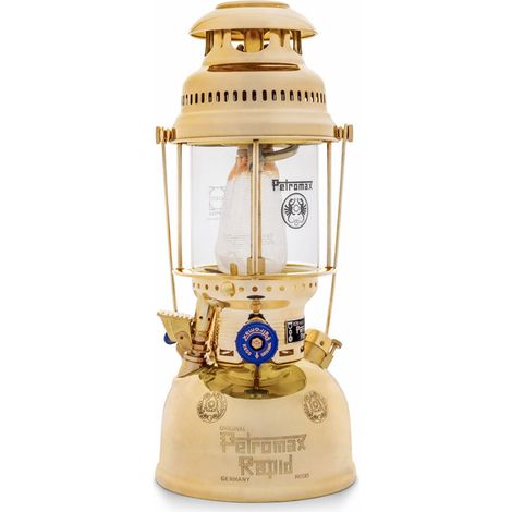 Petromax Petroleumlampe HK500 Messing poliert (vergoldet) Starklichtlampe 400 Watt (1/5)