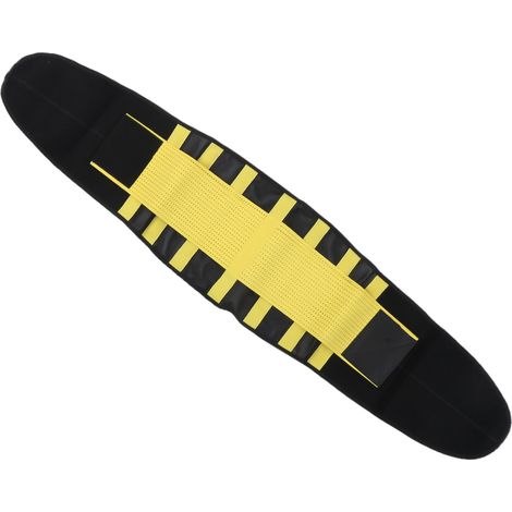 Ceinture lombaire médicale ajustable taille M - Soutien dorsal confortable et aéré, couleur jaune.