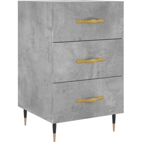 Maison Exclusive - Comodino Grigio Cemento 40x40x66 cm in Legno Multistrato