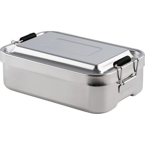Fiambrera Kelomat de acero inoxidable 23x15 cm con cierre de pinza y separador