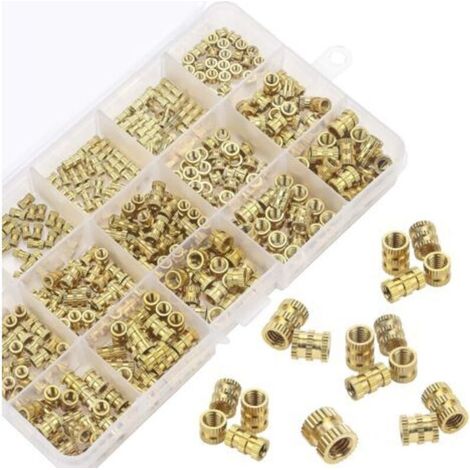 ALLIANDIS330 douilles filetées en laiton M2 M3 M4 M5 et inserts filetés internes pour impression 3D