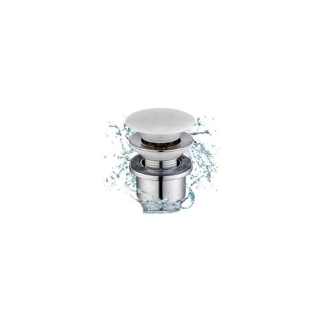 Bonde de Lavabo Bonde Pop-up con Trop-plein Équipé Panier-filtre Bonde de Vidage en Cuivre Chromé Vanne de Vidange Quick-clac - Crezuo