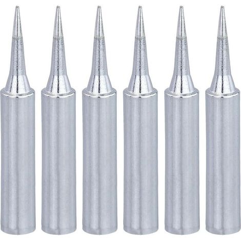 Lot de 6 pointes de fer à souder, pannes à souder, réacteur de panne à souder 900M-T-I, kit de pannes à souder de rechange, pour pistolet à souder, station de soudure, etc Marque : JRSHIRLEYLTD 4,5 4, (1/4)