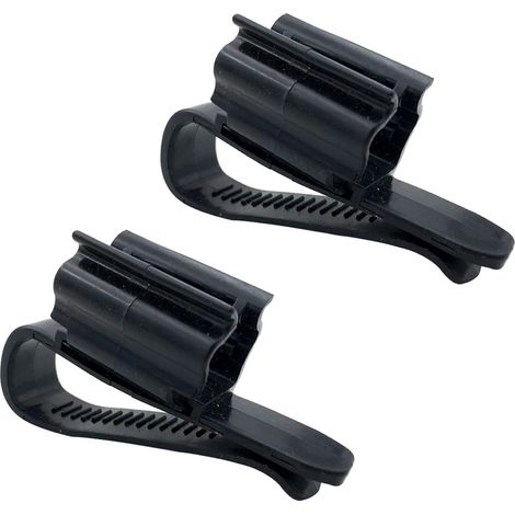 Set di 2 clip di montaggio per acquario, staffa multifunzionale regolabile per tubo da vasca da bagno da 0,3 a 0,6 pollici, accessori per pompa ad aria, colore nero. (1/5)