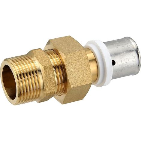 Pressfitting-Verschraubung 20 x 2,0 mm - 3/4 Zoll Außengewinde flachdichtend für MV-Rohr