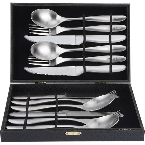 European Type 304 Stainless Steel Knives Forks Spoons Kit Tableware Cutlery Set Kitchen Supply12Pcs/Set for 4 Person