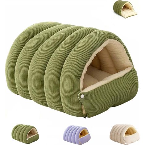 Lit Pour Chat - Cabane Intérieure Pour Chats - Lit Doux Et Chaud En Velours Côtelé - Lavable Et Démontable - Pour Chats Et Petits Chiens - S Ou M (1/5)