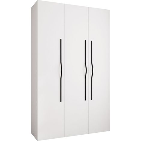 Armario Hartford 563, Blanco, 246x150x52cm, Puertas de armario: Con bisagras, Número de estantes: 0 (1/5)
