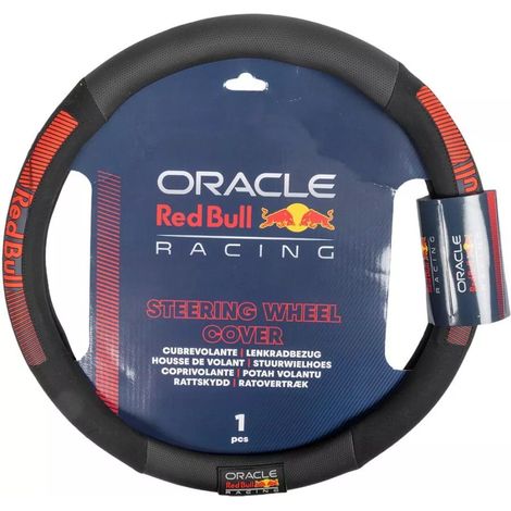 coprivolante auto universale redbull "powerbar" nero e rosso 38 cm