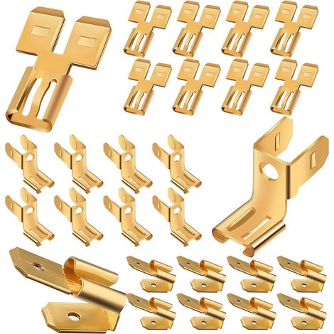 24 pièces Kit combiné de connecteurs d'adaptateur à déconnexion rapide pour borne de chaise, connecteur à double pelle, connecteurs à pelle Piggyback 8 chacun, connecteur à pelle femelle, connecteur (1/5)
