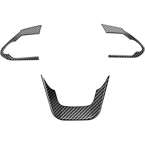 Kits d'autocollants pour garniture de volant intérieur de voiture en ABS et fibre de carbone (1/5)