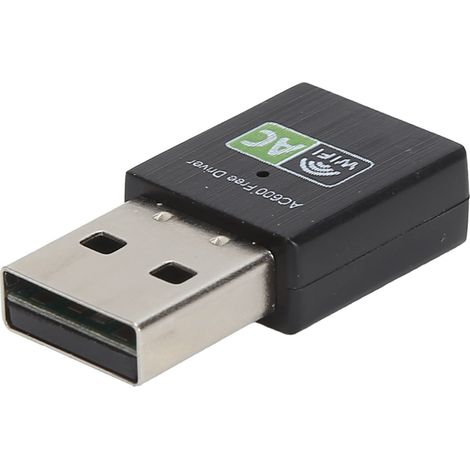 Carte WiFi USB Double Bande 600Mbps 2.4G/5GHz, Adaptateur Réseau Sans Fil Ethernet Noir