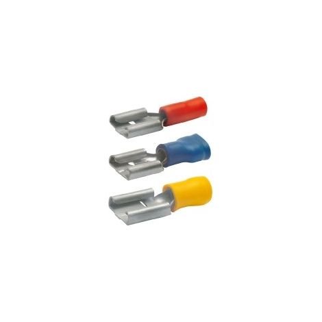 Klauke Flachsteckhülse n. DIN 4,8x0,5mm 0,5-1qmm rot VZ isolie. 8202 (1/2)