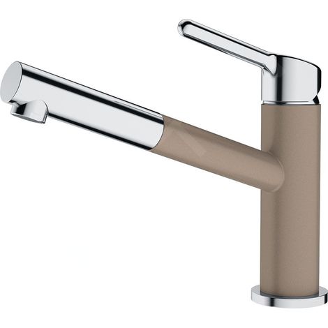 Franke Orbit - Mitigeur d'évier FC 3055.424 avec douchette extractible, chrome / cachemire 115.0623.147 (1/2)