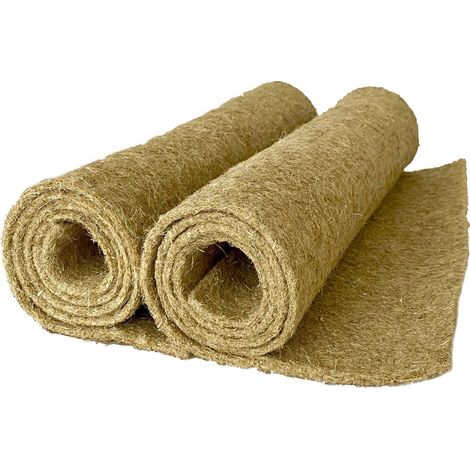 Tapis pour rongeurs 100 % chanvre, 150 x 80 cm, 5 mm d'épaisseur, lot de 2, tapis en chanvre adapté comme revêtement de sol pour cages de rongeurs et petits animaux, tapis pour rongeurs, revêtement de