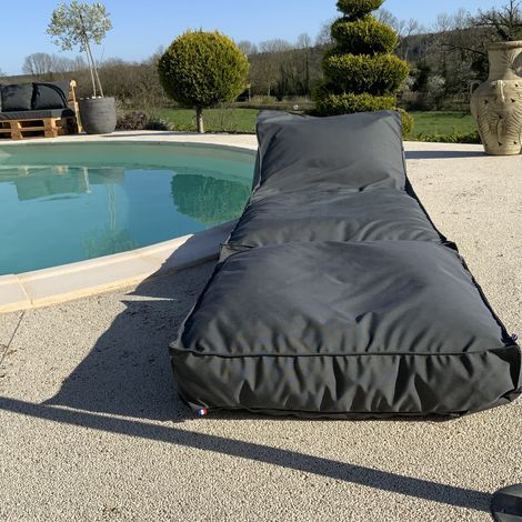 Homemaison – Matelas bain de soleil en microbille 160x65 cm – Résistant à la pluie et au soleil – Déhoussable avec zip – Confort optimal