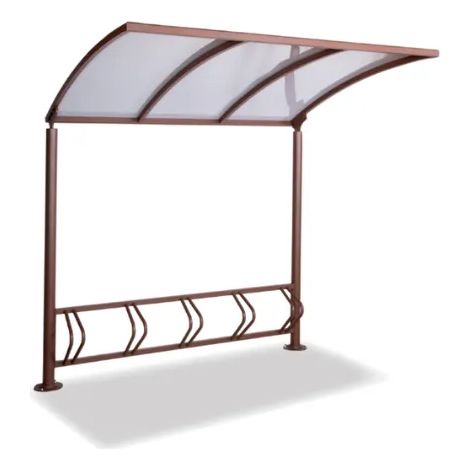 Portabici Cloud 603 Giochipark acciaio zincato tetto policarbonato cm225x175x234h - Corten