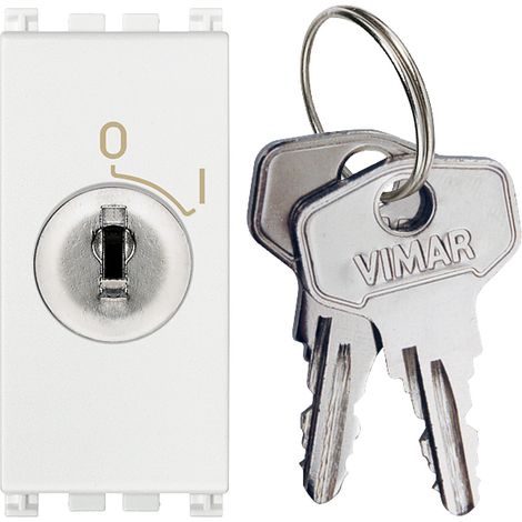 VIMAR - 19083.B Interruttore 2P 16(3)A +chiave bianco