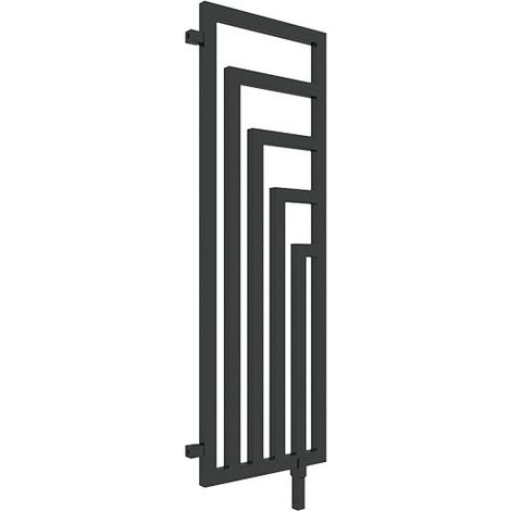 Heizungsbetrieb Trennwandheizkörper - Mattschwarz - Höhe 1140mm Breite 360mm - 421 Watt - ANG1140/360DWSXN