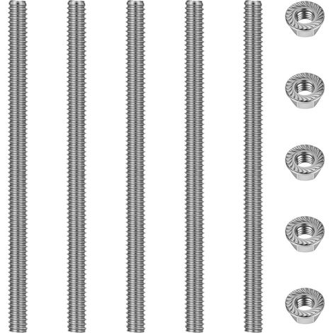 5 PCS Tige Filetée M6, Tiges Filetées M6 x 150mm en Acier Inoxydable (1/5)