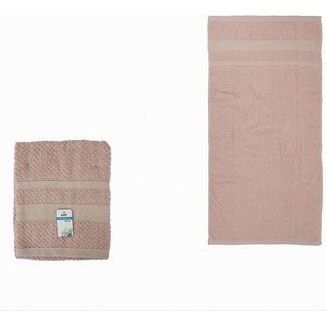 Cleafe - Asciugamano Da Bagno Ospite In Cotone Morbida 30 X 50 Cm 65 Gr Colore Rosa 79487 - (1/2)