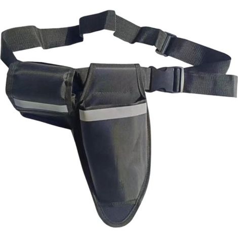 Bolsa para tijeras y herramientas - Bolsa de almacenamiento - Riñonera - Mantenimiento de jardín - Material resistente - 34x16 cm - Negro (1/5)