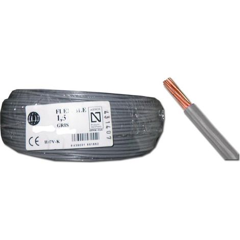 cable finstock electrico flexible 4,0 mm de 100 mt gris 52040,1