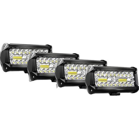 Luz de trabajo, salida de 20000 lúmenes, diseño de haz combinado, paquete de 4, 7 pulgadas (1/2)