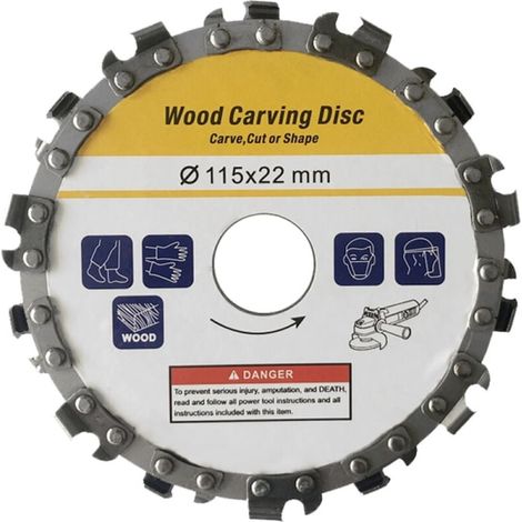 Disque bois 125mm 4,5 tums multifonction pour meuleuse angulaire, lame de scie à chaîne, tronçonnage et rainurage, coupe précise, adapté au travail du bois (1/4)