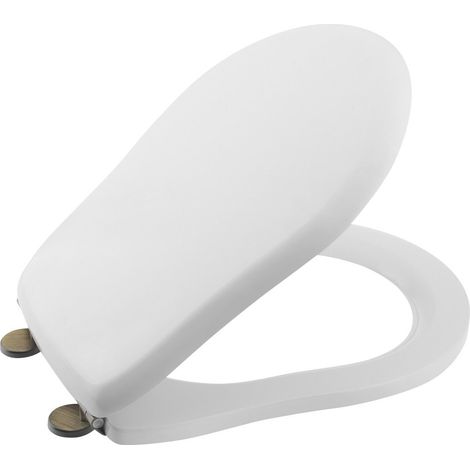 RETRO Abattant WC Soft Close, blanc/bronze (1/4)