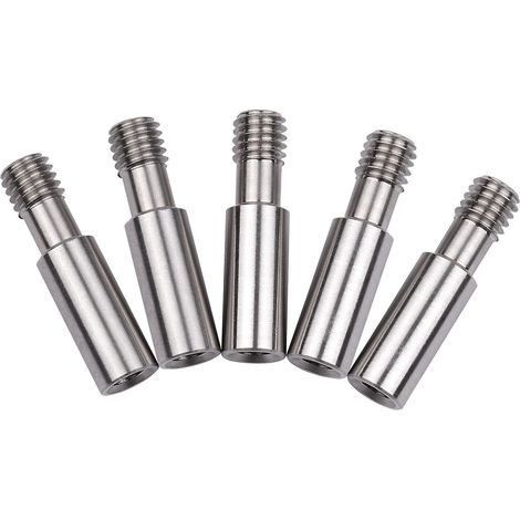 5 Stück Ganzmetall-Heatbreak-Hals MK8 Extruder-Halsrohr M6 Schraube 26 mm Länge Kompatibel mit CR-10/