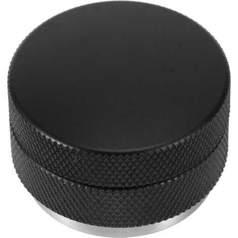 Tampon à Café en Acier Inoxydable 51mm avec Fond Noir et Surface Anti-Dérapant, Réglable en Hauteur (1/5)