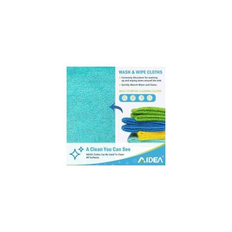 Set mit 12 Mikrofasertüchern, Mikrofaser-Geschirrtücher für den Haushalt, weicher, saugfähiger, fusselfrei, 30 x 30 cm – Crezuo