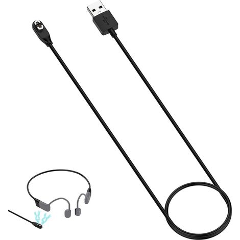 SHOKZ OpenSwim Pro S710 Câble de charge Magnétique pour Casque de Charge Rapide 4 Broches Compatible avec Shokz Open Swim Pro/S710 Casque avec Fonction de Transmission (1/5)