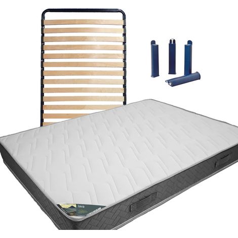 JAVA - Pack Matelas + AltoLattes 90x190 + Pieds (1/5)