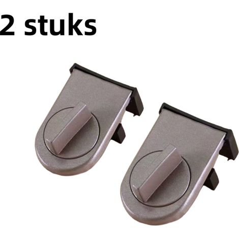 Verrou de fenêtre en 2 parties - alliage d'aluminium - clip de fixation pour moustiquaire - convient pour porte coulissante de salon, sécurité enfant, butée de porte coulissante - marron clair (1/5)