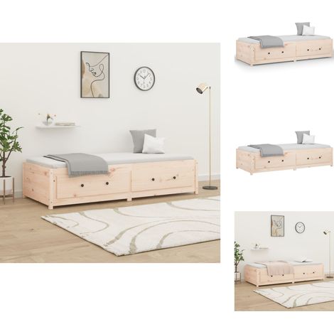 Betten & Bettgestelle - Living Tagesbett 90x200 cm Massivholz Kiefer (1/5)