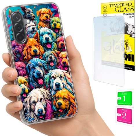 Custodia per Samsung Galaxy A36 / A56, cover posteriore in vetro temperato 9H. (1/5)