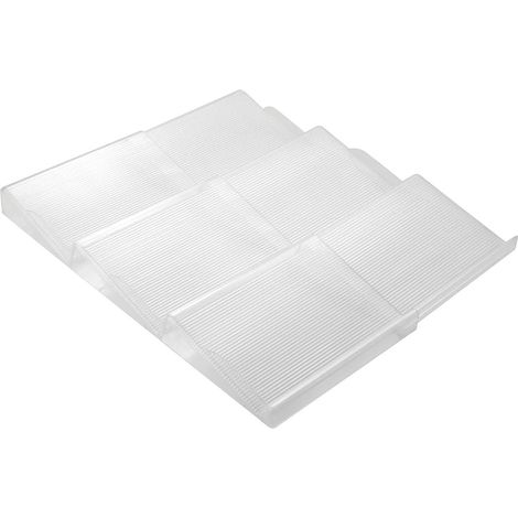 support Pices Pour Tiroir Range Pice Extensible De 20 Cm Jusqu' 36,8 Cm Prsentoir Pice Pour Tiroir Trois Niveaux Gris Fum (1/5)