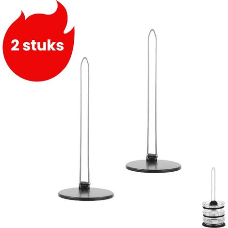 Étagère de rangement verticale en 2 parties pour couvercles de tasses - sans perçage - noire (1/5)