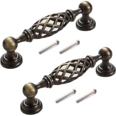 Stück bronzene Möbelgriffe, 96 mm, Antik-Stil für Schränke und Schubladen, Vintage-Dekoration (1/4)