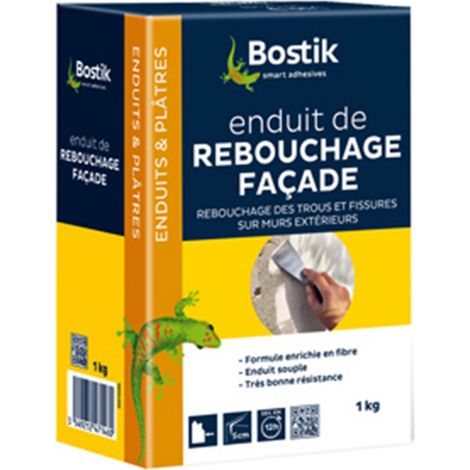 Enduit de rebouchage façade en poudre Bostik  Conditionnement: 1KG