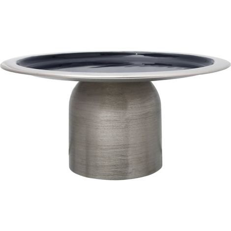 Assiette à gâteau art deco 325 - Argent, bleu foncé (1/3)