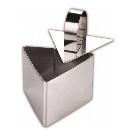 Ghidini coppapasta triangolare con stantuffo acciaio inox 7.5 x 5.5 cm