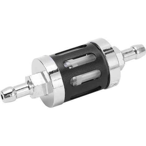 Filtre à carburant avec couvercle en alliage d'aluminium et verre de remplacement pour voitures, quads, SUV, motos et pit bikes (noir) (1/5)