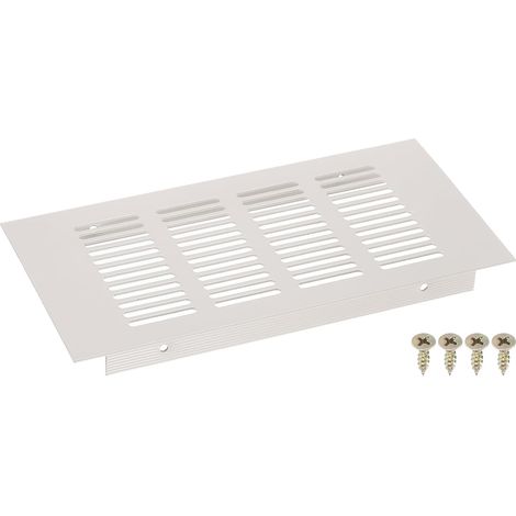 Grille de ventilation rectangulaire en alliage d'aluminium, 200 x 100 mm (1/5)