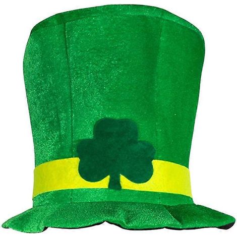 St. Patrick's Day Kostüm-Kleeblatthut aus Velours, Festival-Haaraccessoire, Performance-Kappe (Grün)-Green (1/3)